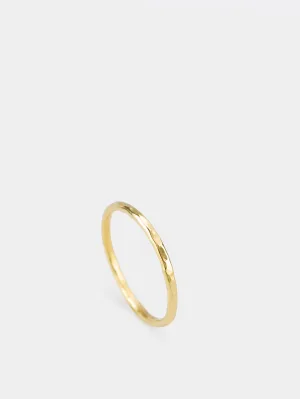 Anillo martelé fino redondo