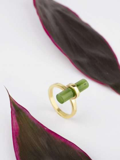 Jade stone ring