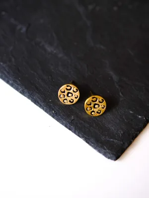 Pendientes placa leopardo