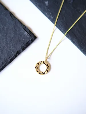 Collar círculo pequeño leopardo