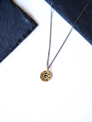 Collar placa leopardo