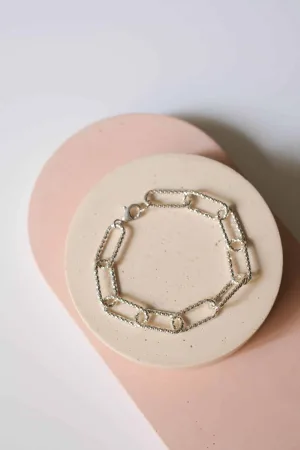 Wide diamond bracelet