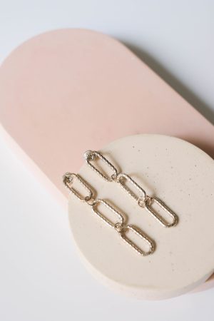 Wide diamond earrings