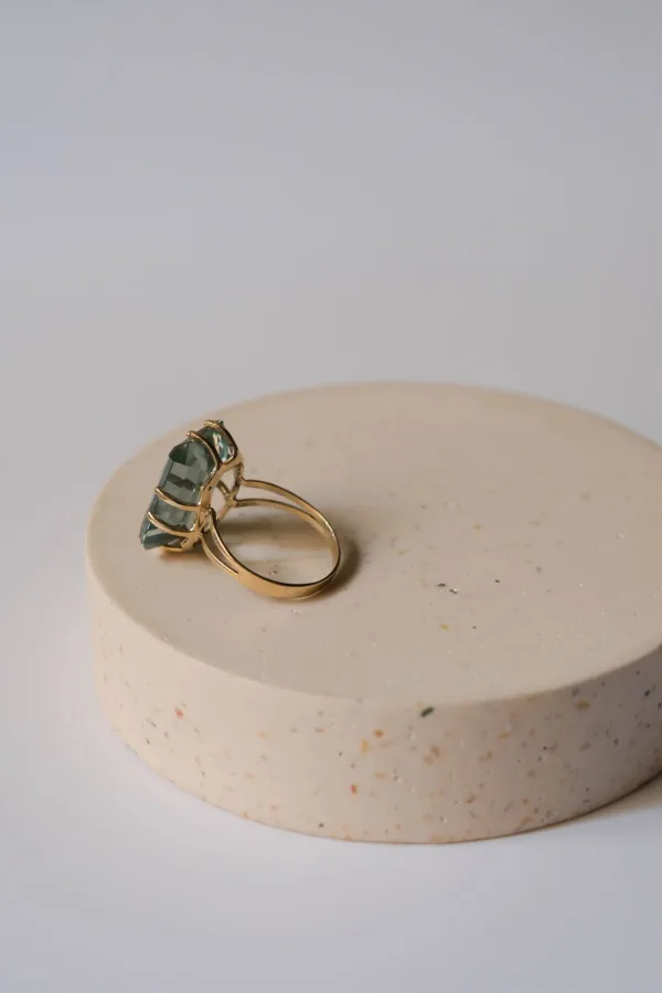 Anell or 9k erinita rectangular - Imatge 3